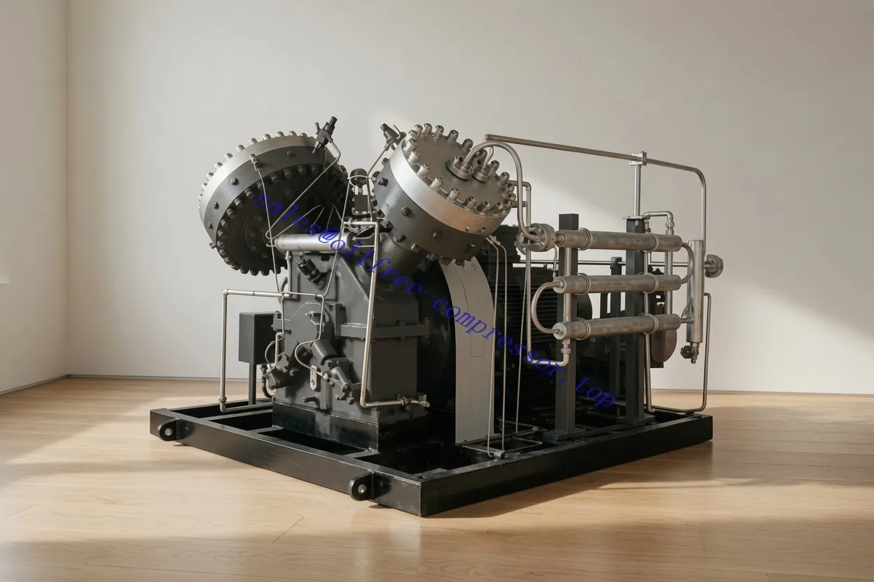 Oil-free compressor installation seafood processing