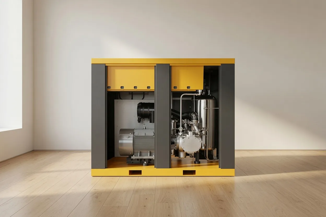 Oil-free screw compressor cosmetics personal care manufacturing