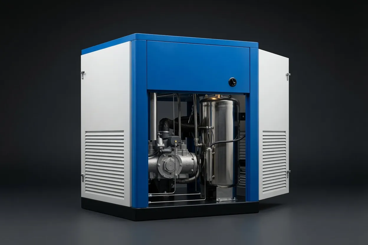 Oil-Free Screw Air Compressor Side View