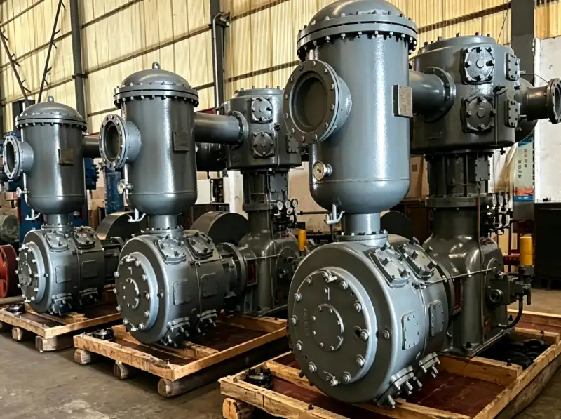 Natural gas reciprocating piston compressor heavy duty pipeline unit